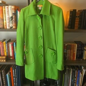 Vintage Green Wool Trench/Pea Coat